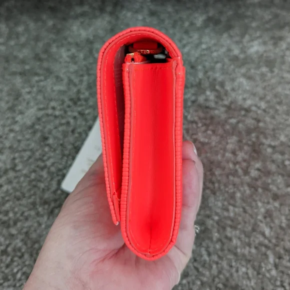 Ted Baker Bow Detail Crossbody Matinee Purse Neon Orange NEW WITH TAGS - Picture 6 of 9